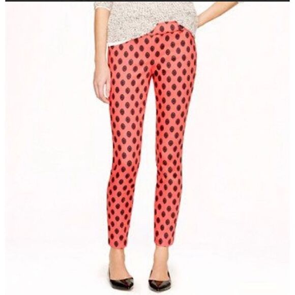 J. Crew Minnie Pant Coral Print Crop sz 2 - Picture 12 of 12